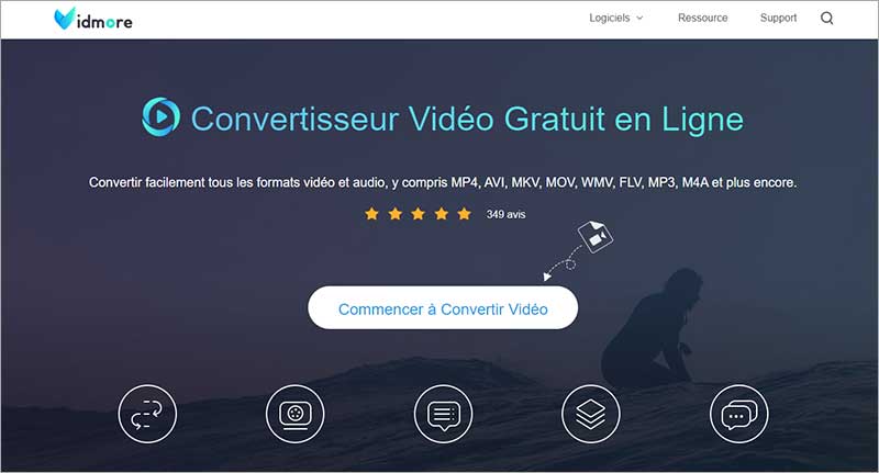 Ouvrir Vidmore Convertisseur Vidéo Gratuit en Ligne