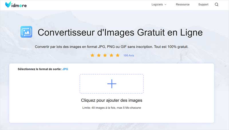 Vidmore Convertisseur d'Images Gratuit en Ligne