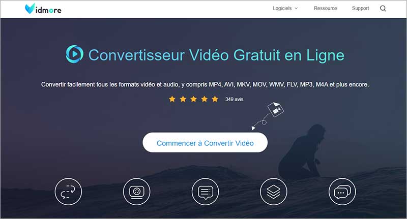 Lancer Vidmore Convertisseur Vidéo Gratuit en Ligne