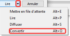 Cliquer sur Convertir