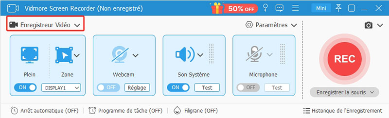 Choisir la fonction « Enregistreur Audio »