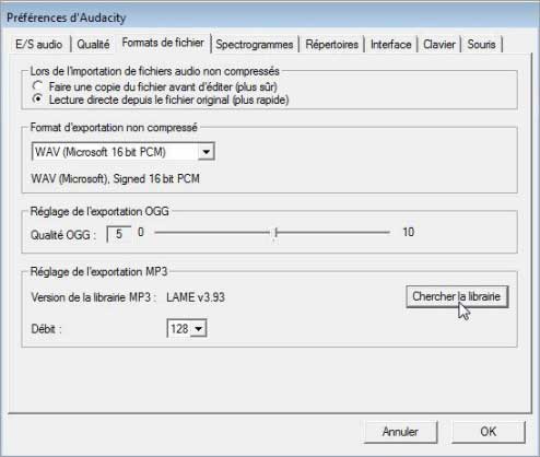 Ajuster les périphériques d'enregistrement audio sur Audacity