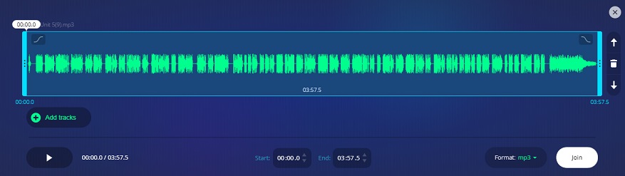 Audio Joiner Éditeur audio en ligne