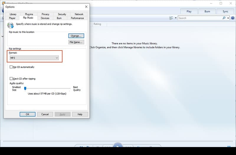 Convertir MP4 en MP3 avec Windows Media Player