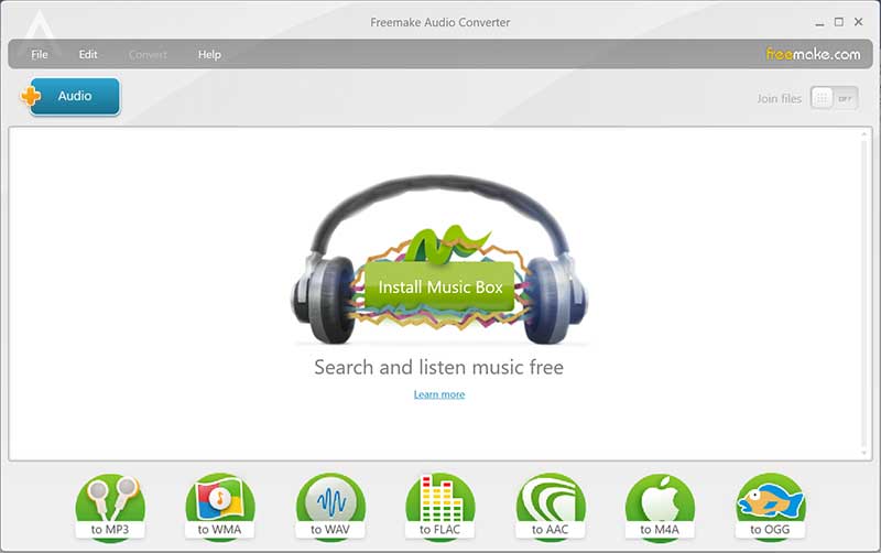 Interface de Freemake Audio Converter