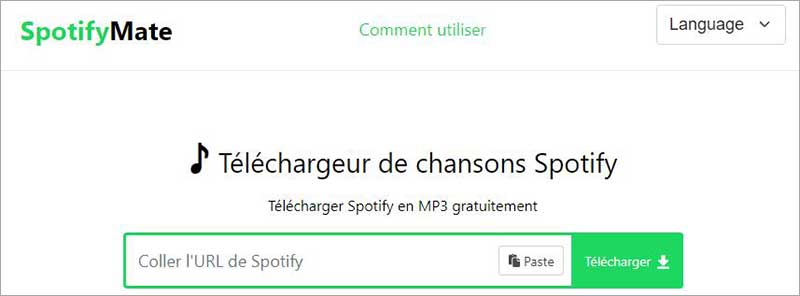 Convertir la musique Spotify en MP3 avec SpotifyMate