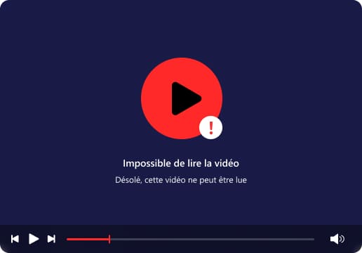 Vidéo illisible